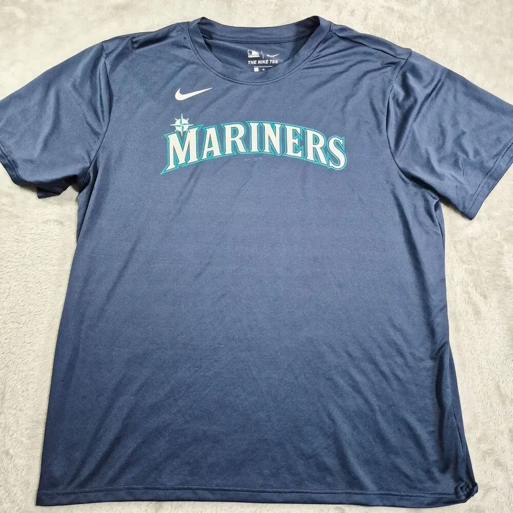 Seattle Mariners Shirt Mens XL Blue MLB Baseball Nike Short Sleeve Tee